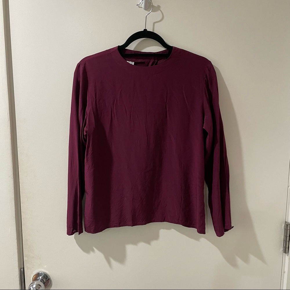 Barrie Pace Ltd. Maroon Silk Top size 4